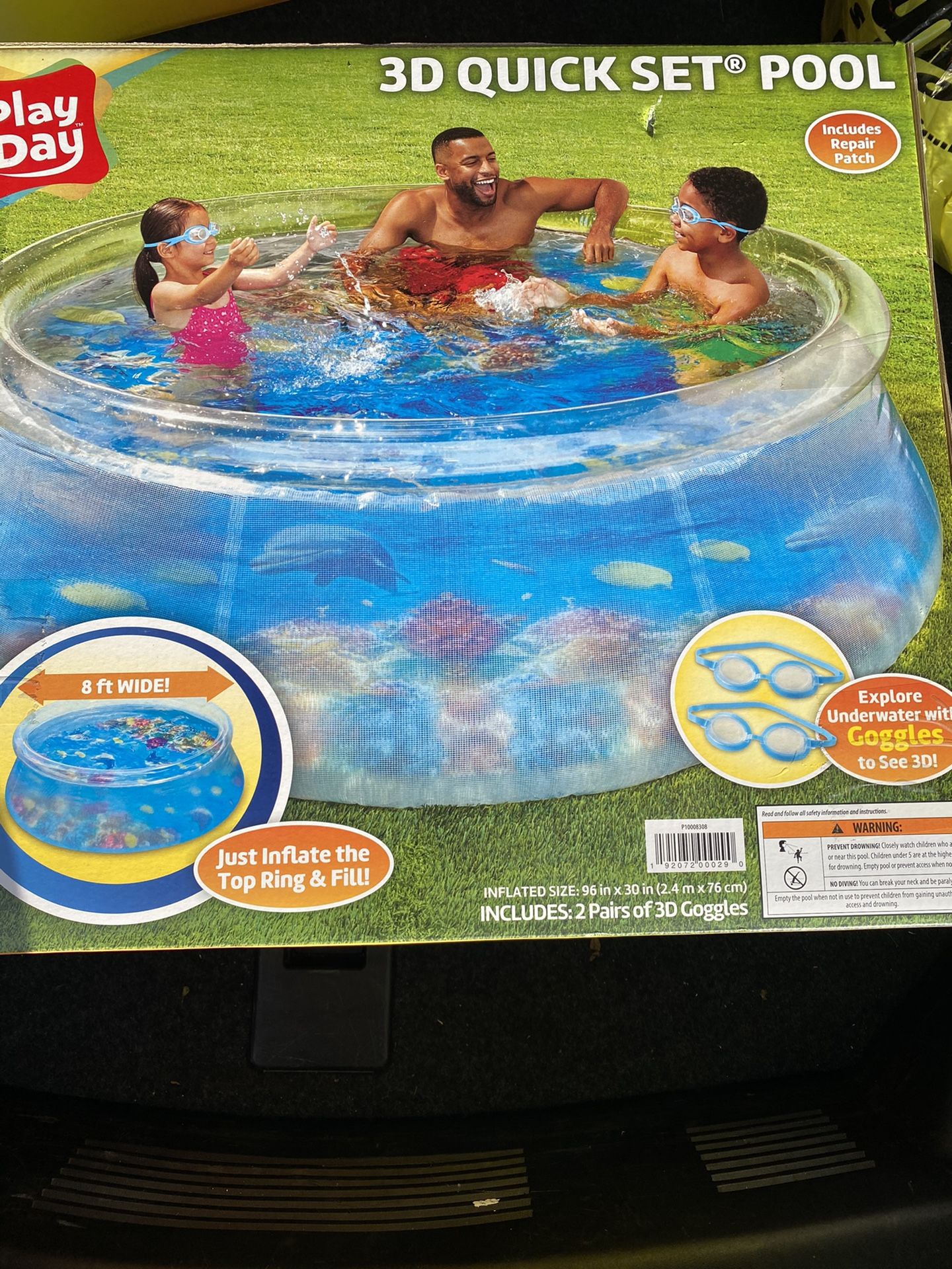 8 feet wide 3D pool new new