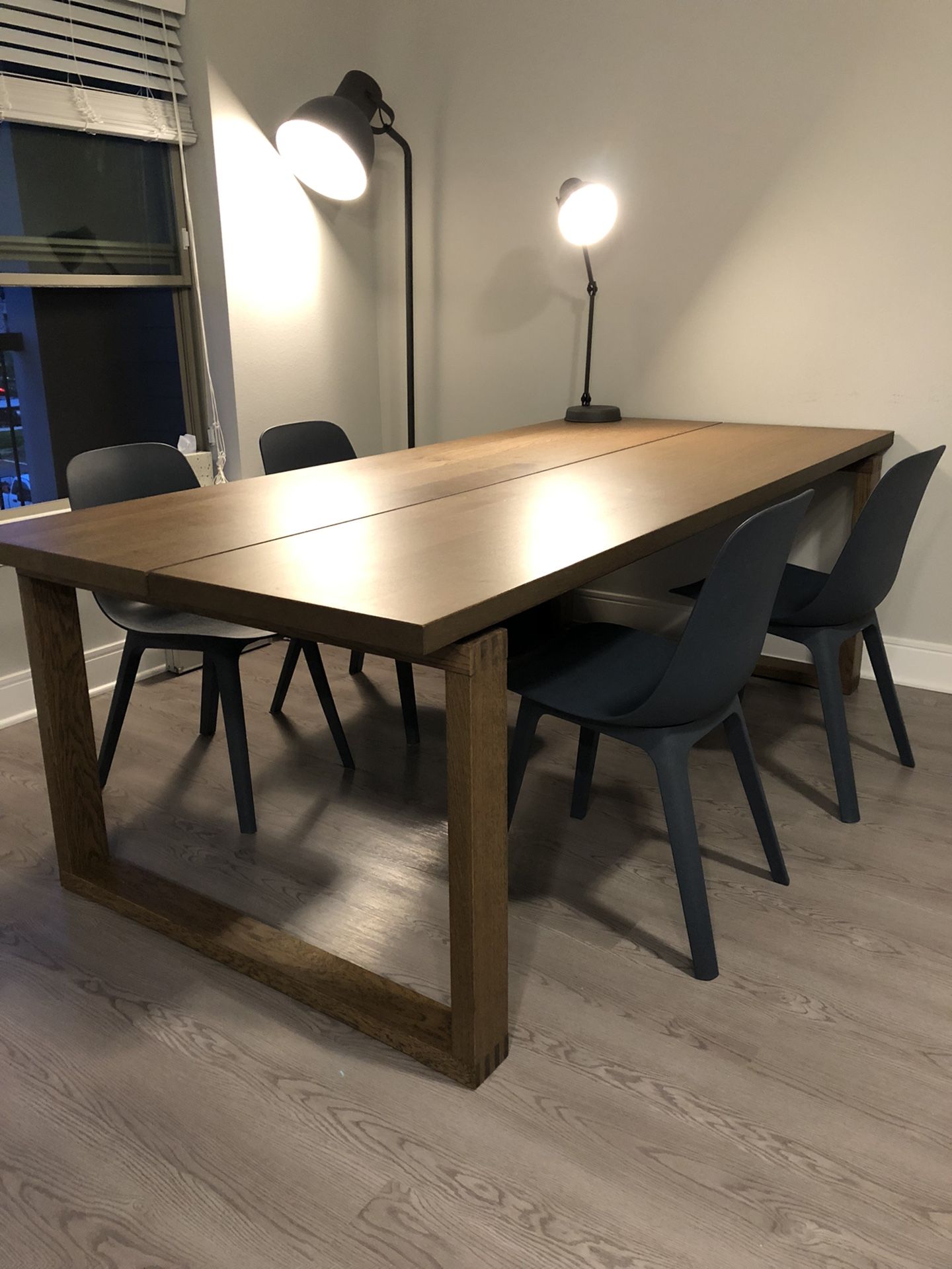 IKEA MÖRBYLÅNGA Dining Table & 4 ODGER chairs