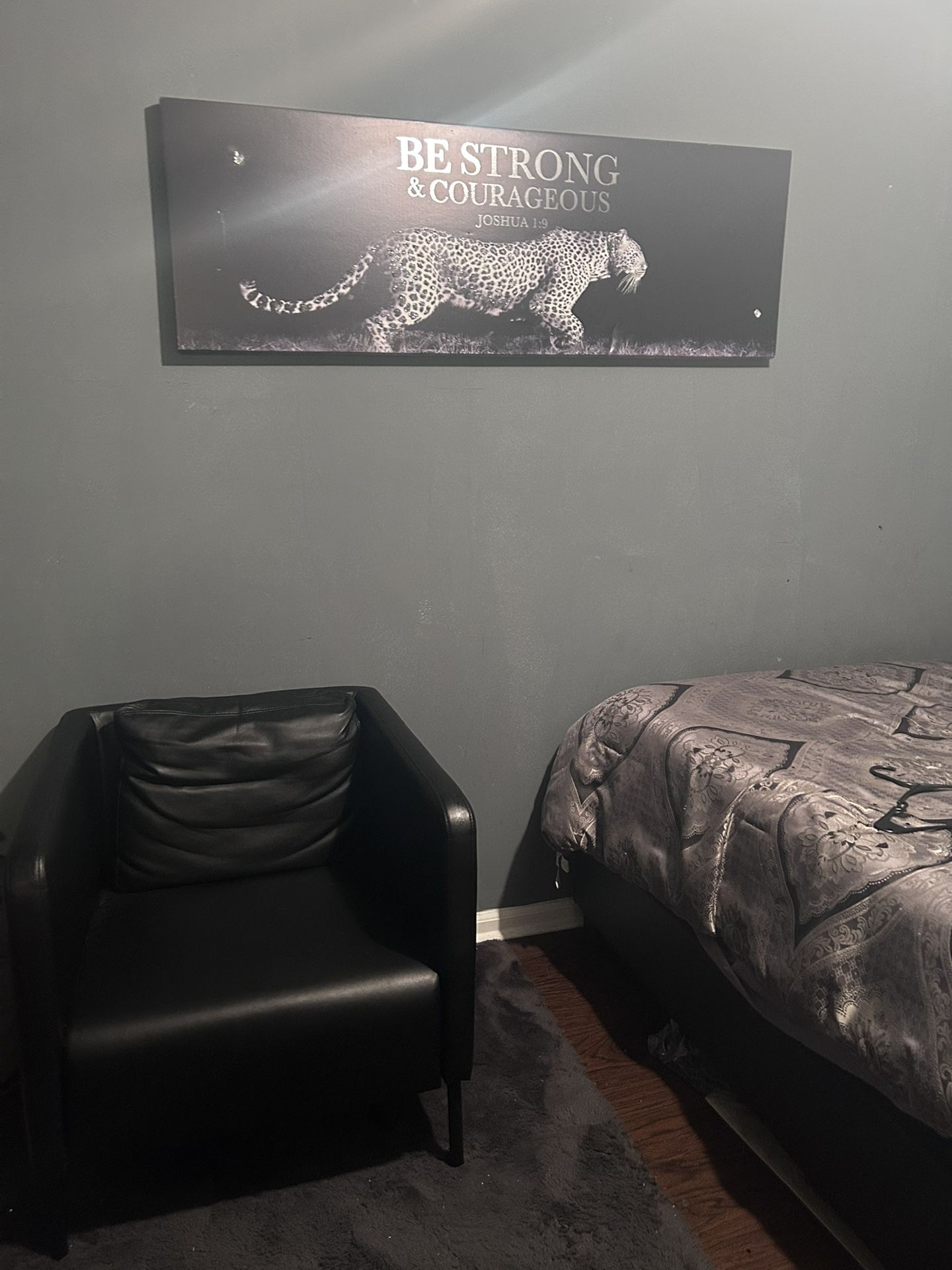  Black Faux Leather Chair