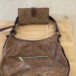 Patricia Nash Suede Leather Purse & Wallet  Set