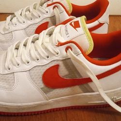 Size 8.5 - Nike Air Force 1 Low Transparent White Crimson