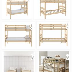 New In Box Twin Over Twin Bunk Bed Mattresses Not Included 