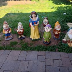 Snow White &The Seven Dwarfs Cement Statues