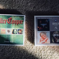 Van Halen Triple Album Collection & Alice Cooper Vol 2 Original Album Series CD lot of 2
