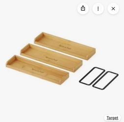 SpaceAid Bamboo Drawer Organizer Set