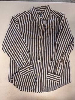 Boy’s Striped Button-Down Long Sleeve Shirt