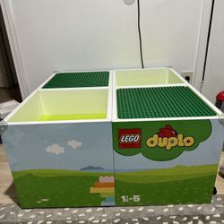 Kids Lego Duplo Building Table And Storage For Legos