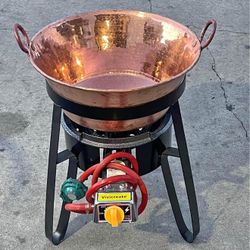 Cazo De Cobre De 18” Con Vase I Quemador En Especial $200