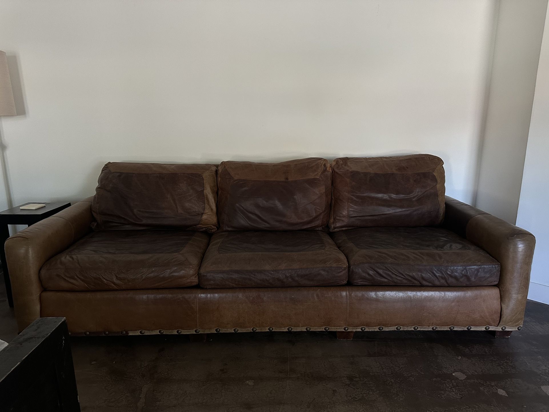 Vintage Cibola 100% Real Leather Sofa - 102”