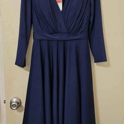 Women's Navy Blue Dress By JJ's House