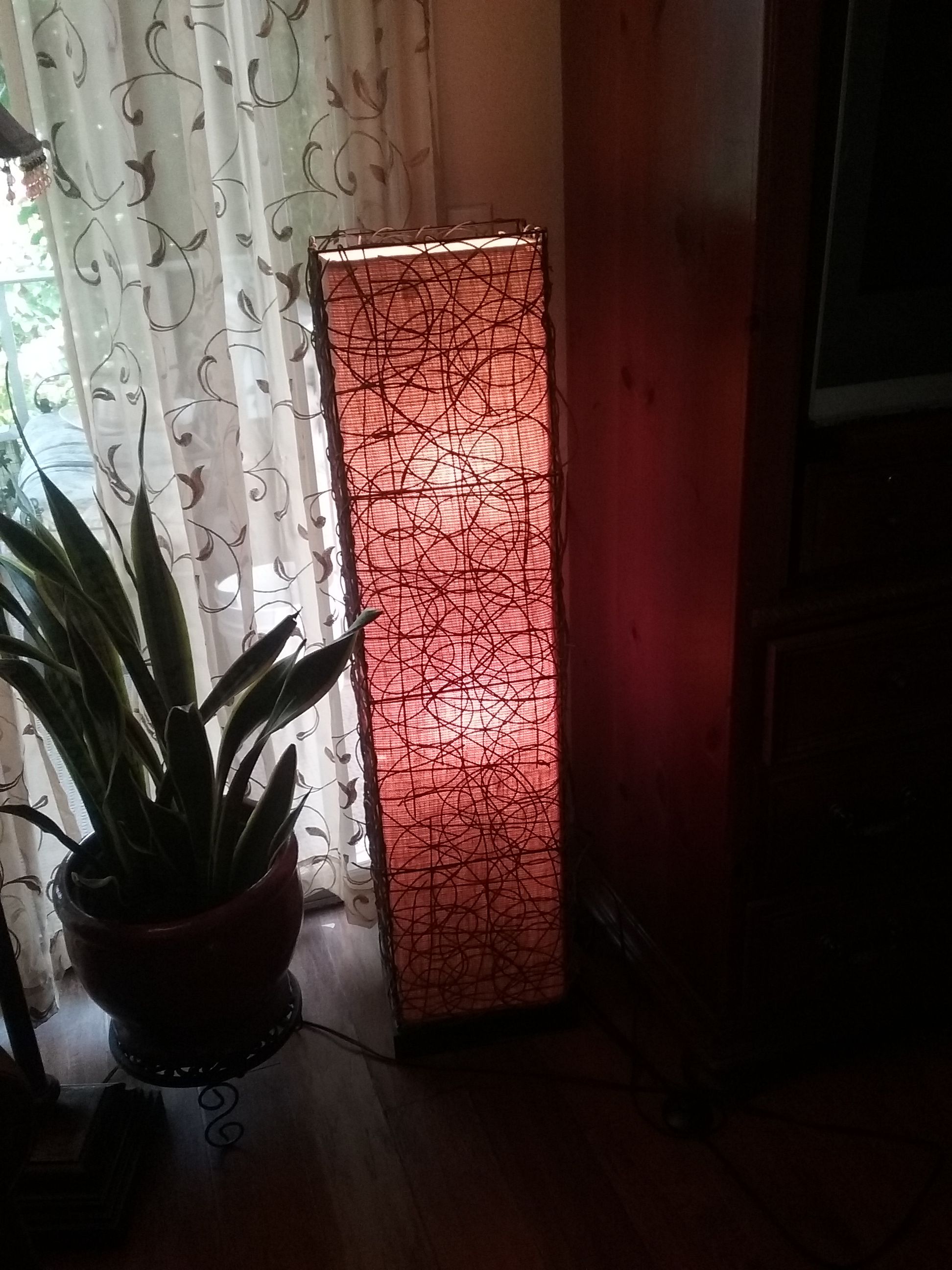 Bamboo floor lamp $15
