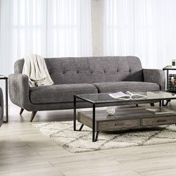 MID CENTURY MODERN GRAY SILLON