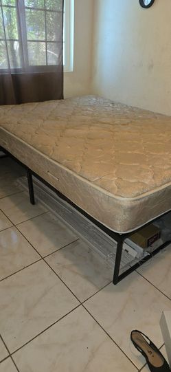 Queen size mattress with frame