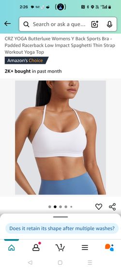 CRZYOGA Racer Back Thin Strap Sport Bra Never Opened MEDIUM