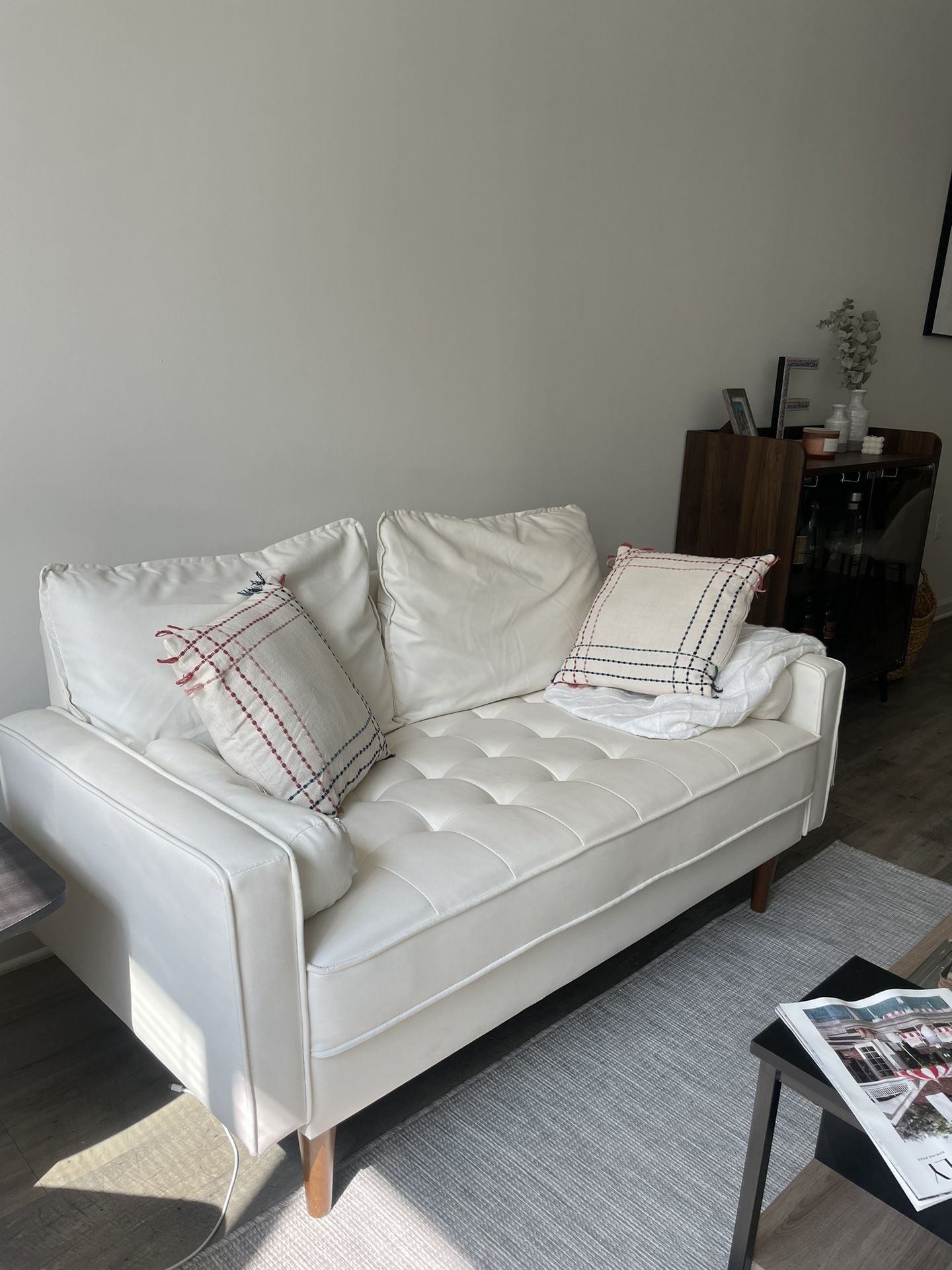Faux Leather Couch