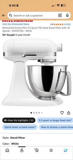 Kitchen aid mixer