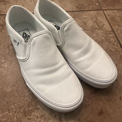 White Vans Slip Ons