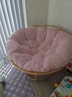 Papasan chair- pink cushion and base