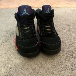 Fire Red Metallic Grape Air Jordan 5s