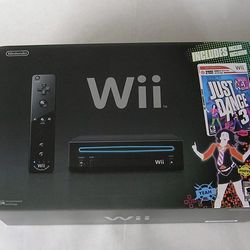 Nintendo Wii White Console System Complete In Box Bundle Tested with Wii Just Dance 
