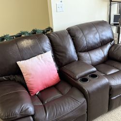 Coffee  Brown Recliner Set