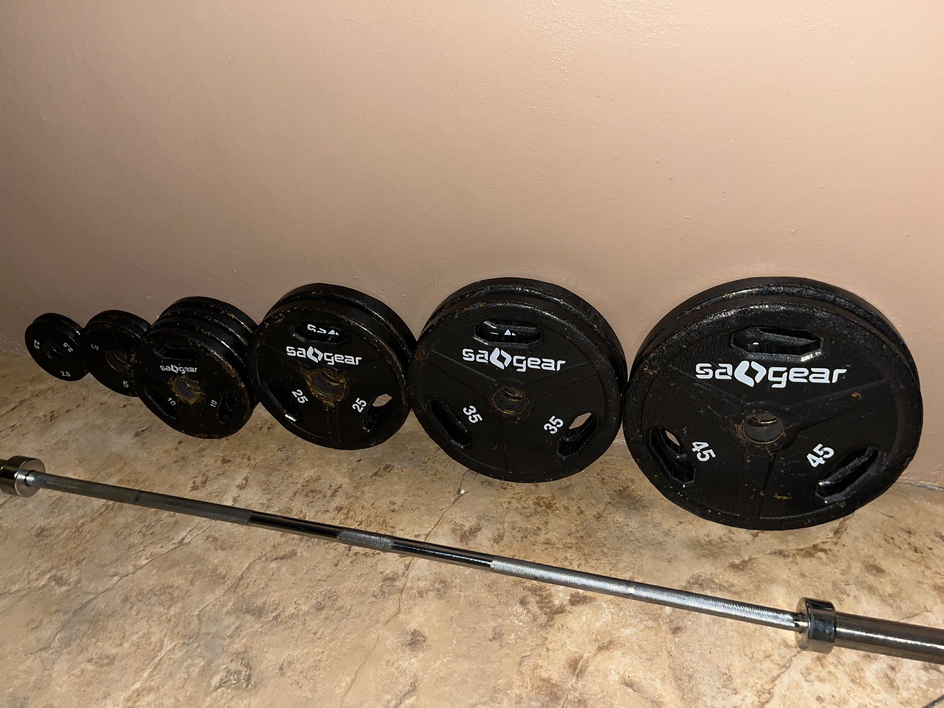 SA GEAR Plates & Barbell