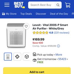 Levoit Vital 200S-P Smart Air Purifier - New in Box!