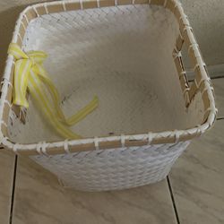 White Woven Basket