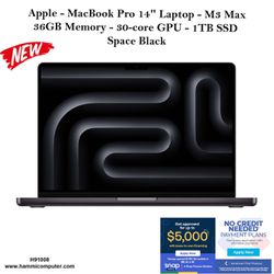 Apple MacBook Pro 14" M3 Max chip 36GB Memory 30-core GPU 1TB SSD "Space Black