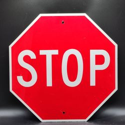 Metal Stop Sign - 18"