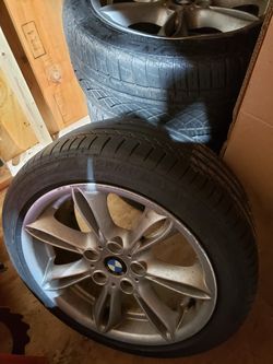 BMW Z4 tires and rims good and I will be selling the one that's on my x1 BMW soon after$500. For each set