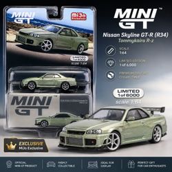 Title: MINI GT Nissan Skyline GT-R (R34) Tommykaira R-z MiJo Exclusive – Limited 1 of 6000