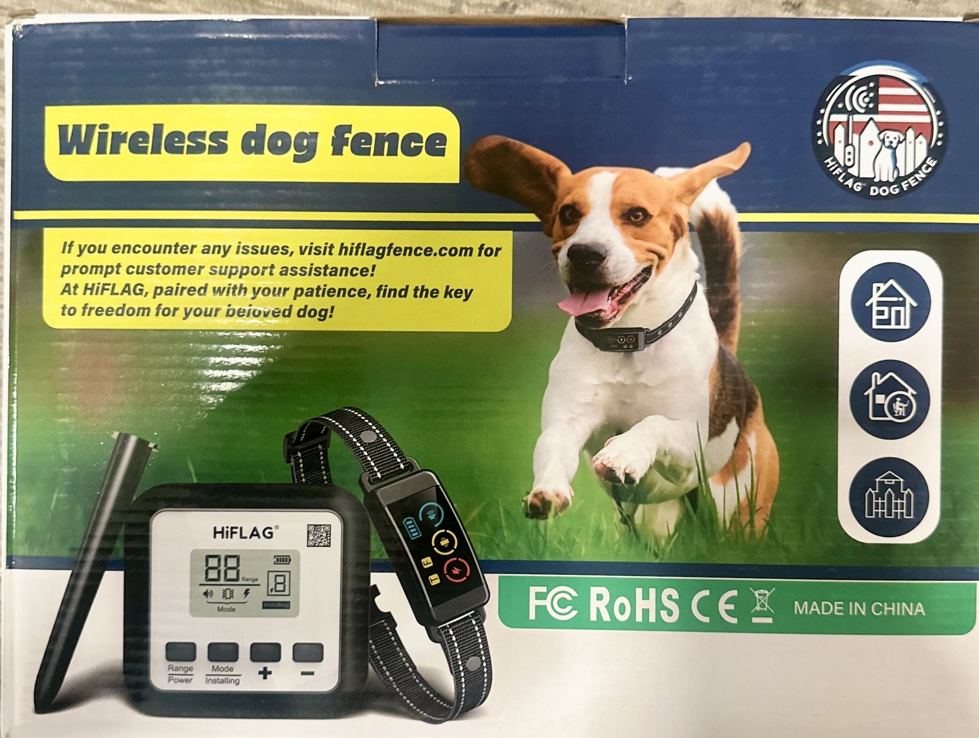 Wireless Dog Fence W/ 2 Collars- 2025 AI Technology