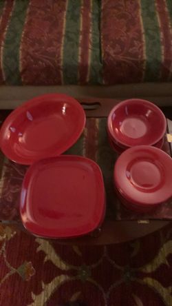 Dishes Stoneware  Red