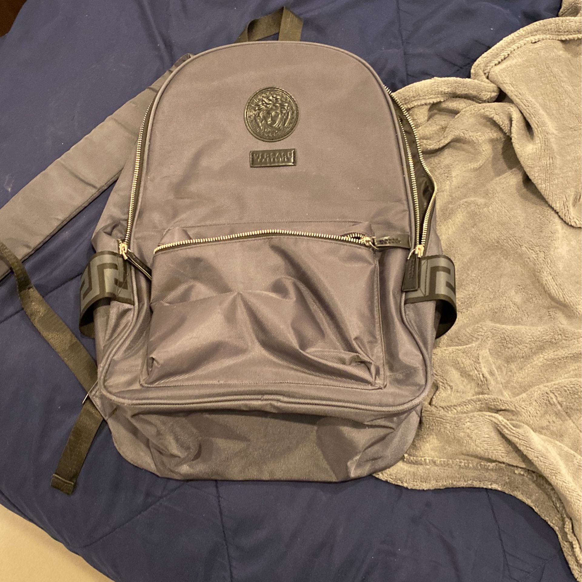 Grey Versace Backpack 