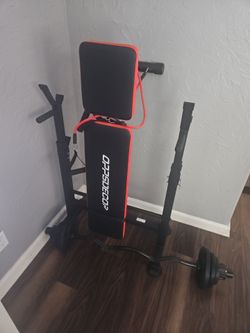 Weight bench and weights brand new