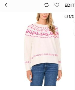 Vince Camuto Ladies Valentine Crewneck Sweater 
