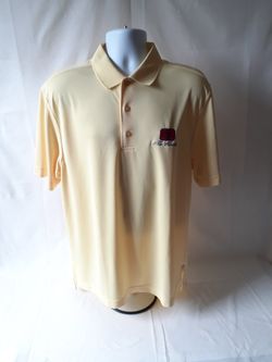 Monterey Club men's yellow golf polo shirt size L