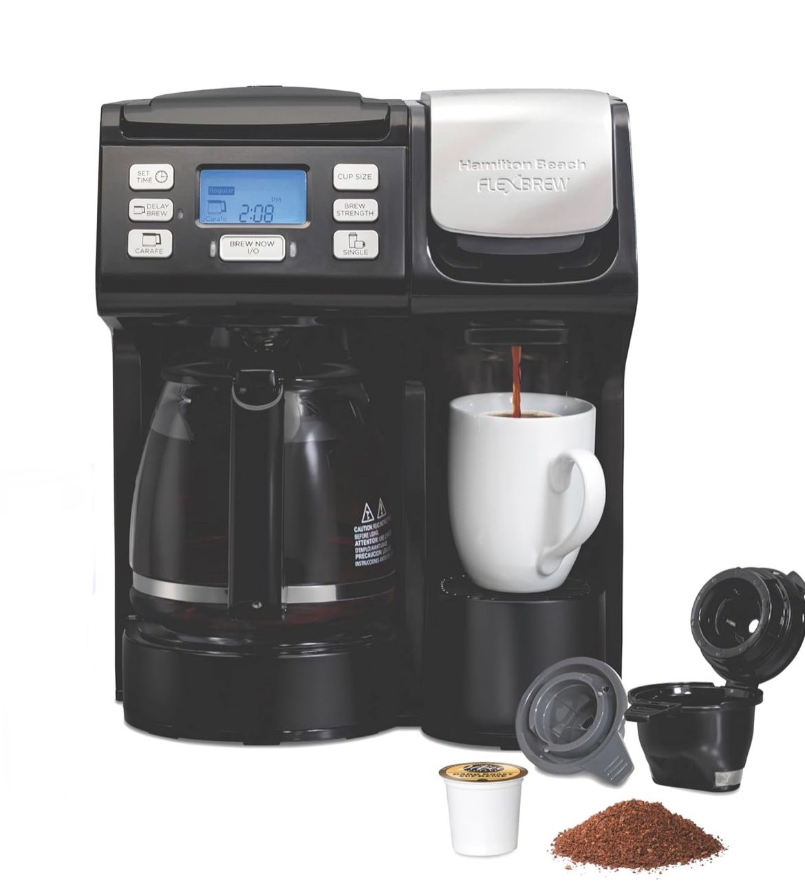 Hamilton Beach FlexBrew Trio 2-Way Coffee Maker, K-Cup Pods or Grounds
