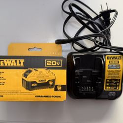 DEWALT 20-volt 6AH lithium Ion Battery And Charger 