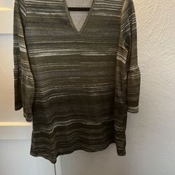 Falls Creek Olive Striped Tunic