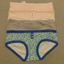 BRAND NEW WITH TAGS AERIE BY AMERICAN EAGLE LADIES PERFECT FIT COTTON PANTIES UNDERWEAR SIZE LARGE - 4 PAIR