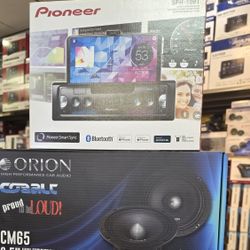 Pioneer Stereo Receiver Bluetooth And Orion Speaker 