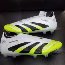 Adidas Predator Elite Cleats - White and Neon Yellow Brand New 8.5 Or 11