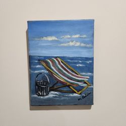 Artwork painting on canvas 12 in long 9 in wide