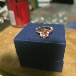 Size 7 Citrine Rose Gold Ring