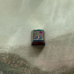 KeebLife KL23 Metal Artisan Keycap 2023 Oil Slick Rainbow CNC Aluminum 1U MX Rare