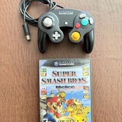 Super Smash Bros Melee (Nintendo GameCube, 2001) CIB and Controller 