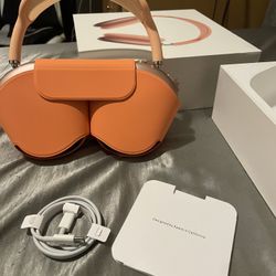 Orange AirPods Max Wireless Headphones