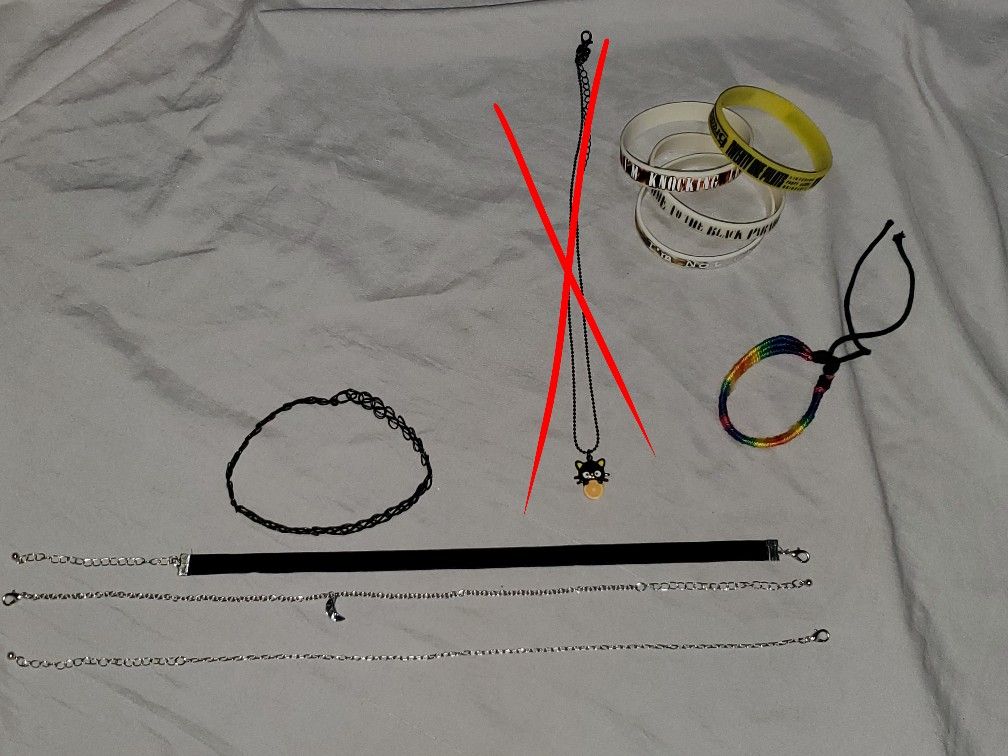 accessory collection, sanrio, chokers, my chemical romance